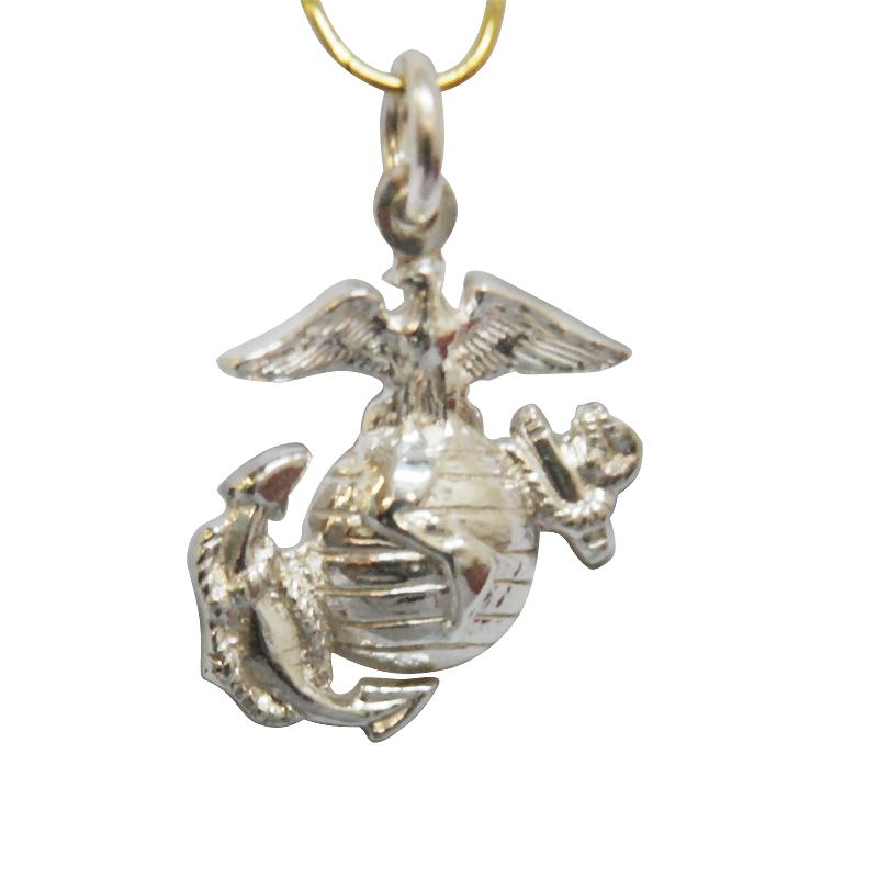 Zable Sterling Silver Marines Emblem Bead/Charm