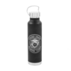USMC Emblem Stainless Steel Water Bottle - BLACK-0