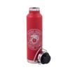 Red Water Bottle with White USMC Logo and Silver Screw on Cap