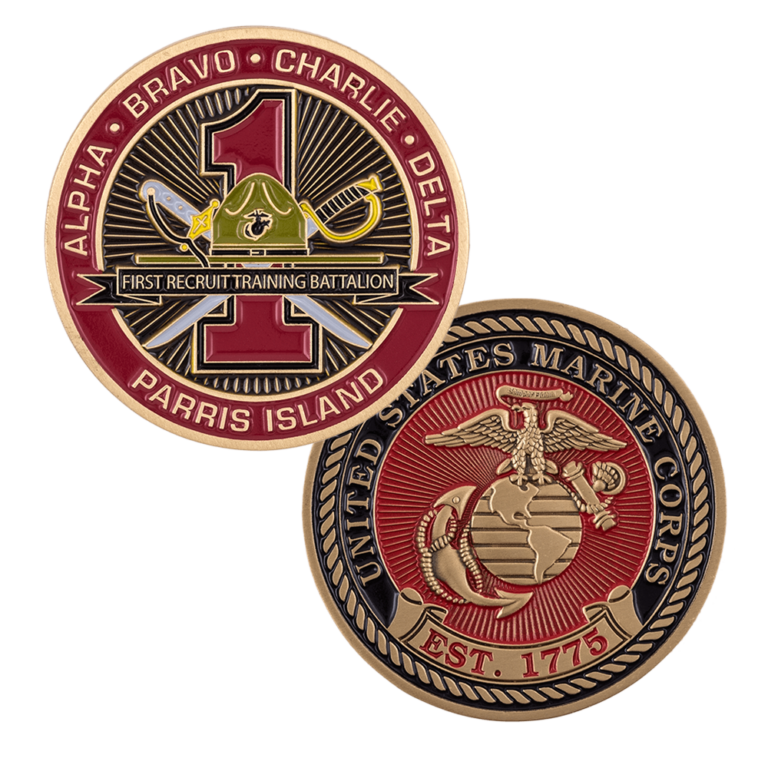 1st Recruit Battalion Parris Island Coin - The Marine Shop