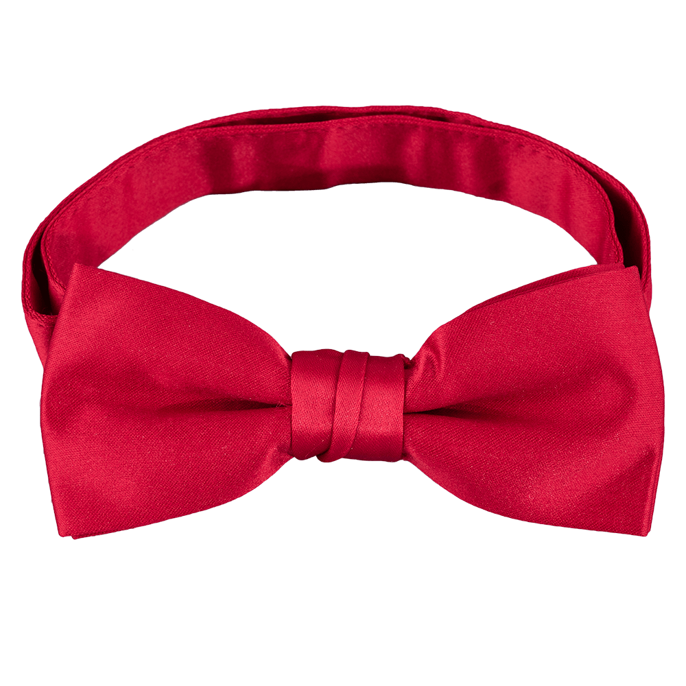 Red Satin Bow Tie - The Marine Shop