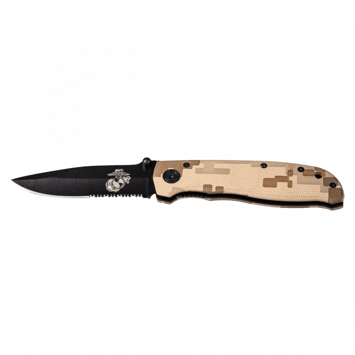 Official KaBar Knife with Leather Sheath The Marine Shop