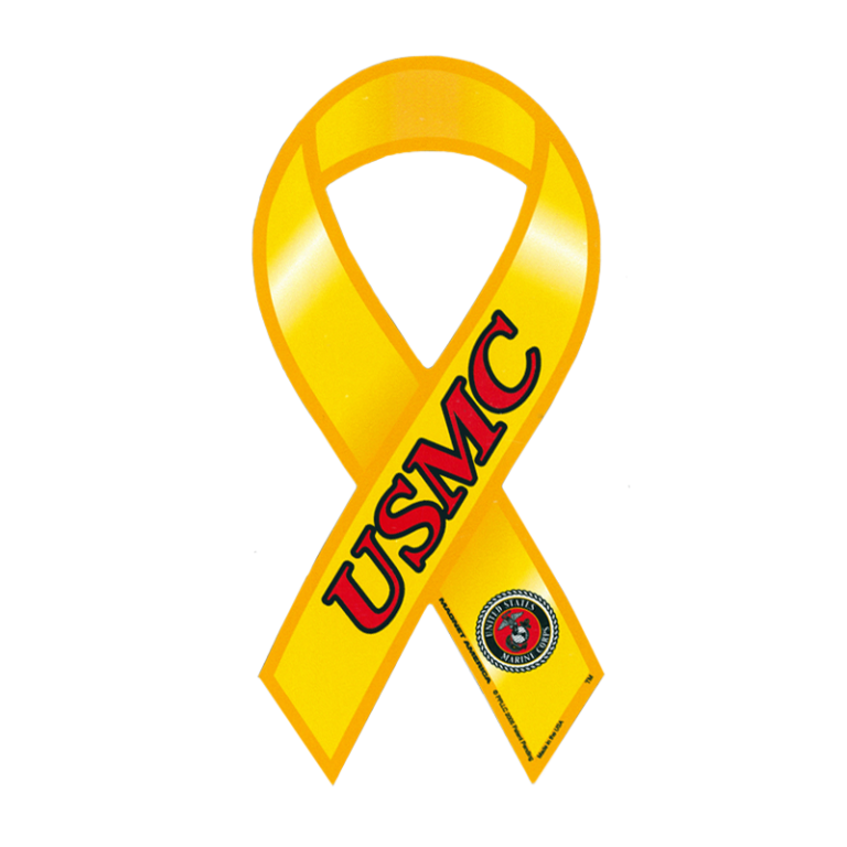 Large Yellow Ribbon & USMC Magnet - The Marine Shop