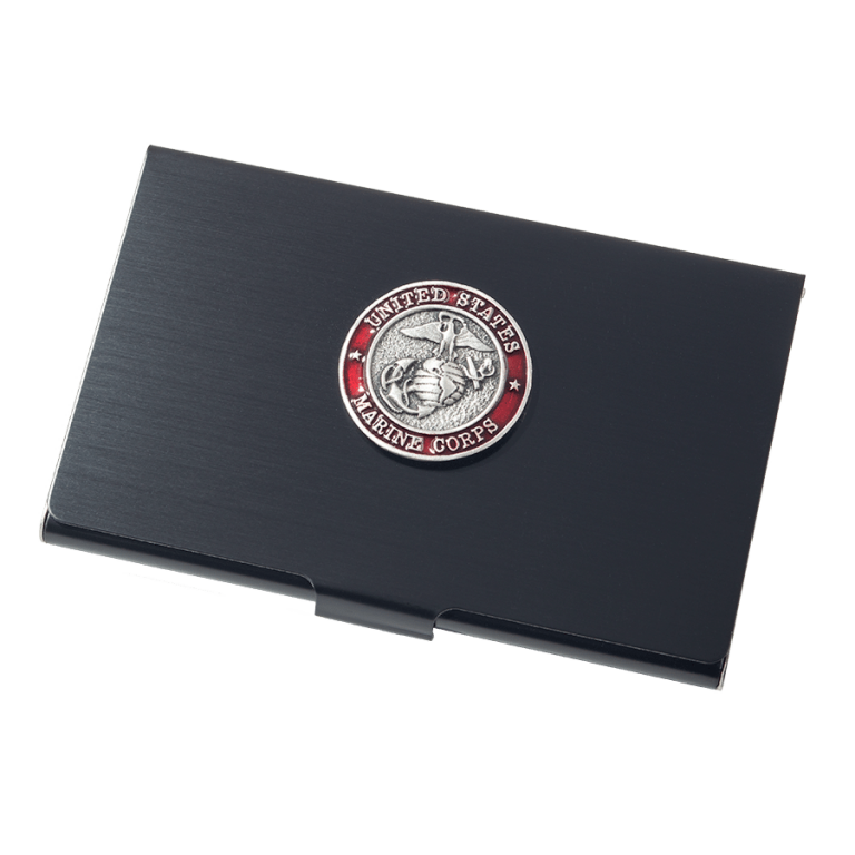 Black Steel Business Card Case The Marine Shop