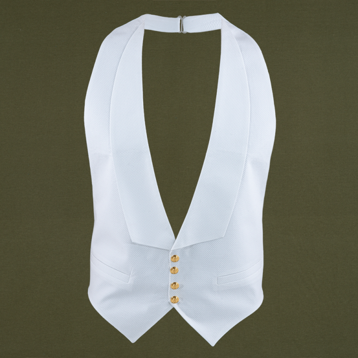 White Waistcoat for Evening Dress The Marine Shop