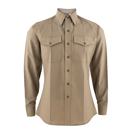 Long Sleeve Khaki Shirt (Male) - The Marine Shop