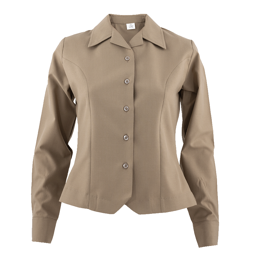 Long Sleeve Khaki Shirt (Female) - The Marine Shop