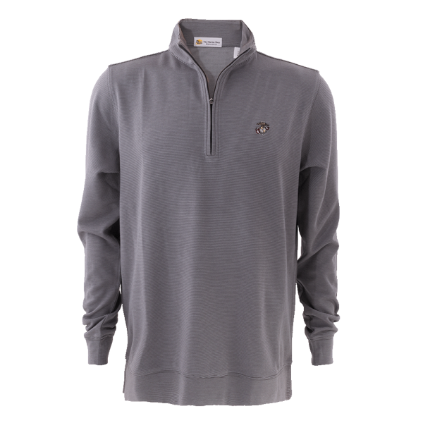 Pinstripe 1/4 Zip Pullover - The Marine Shop