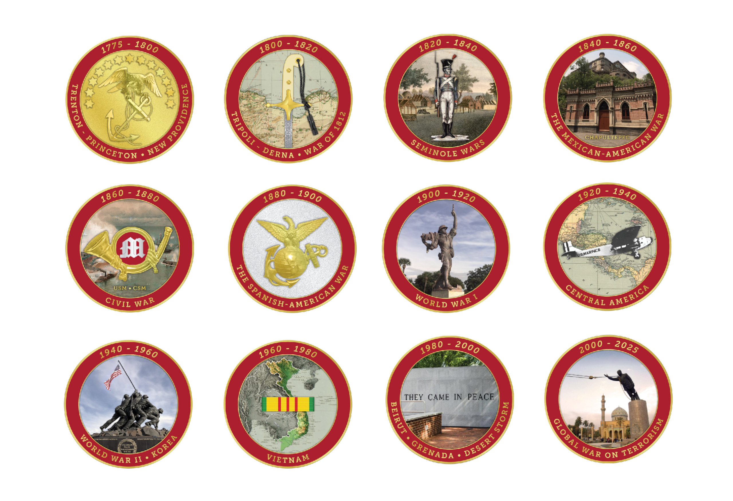 USMC 250th Annivesay Challenge Coin – Double-Sided Maine