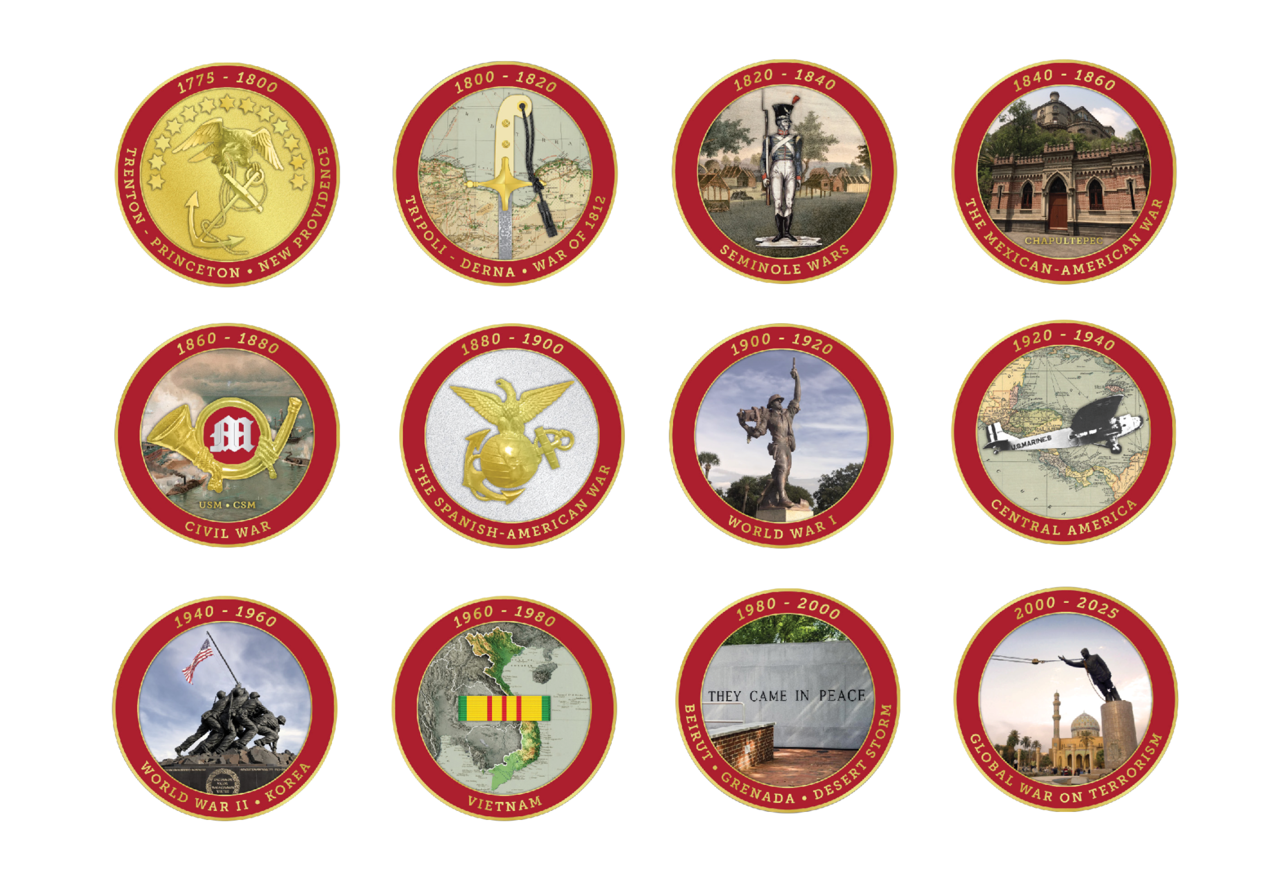 250th Anniversary Military Commemorative Grenade, 1775-2025