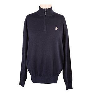 Traditional 1/4 Zip Sweater Navy – The Marine Shop