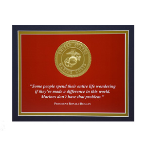 Reagan Quote Gold Emblem Matted The Marine Shop